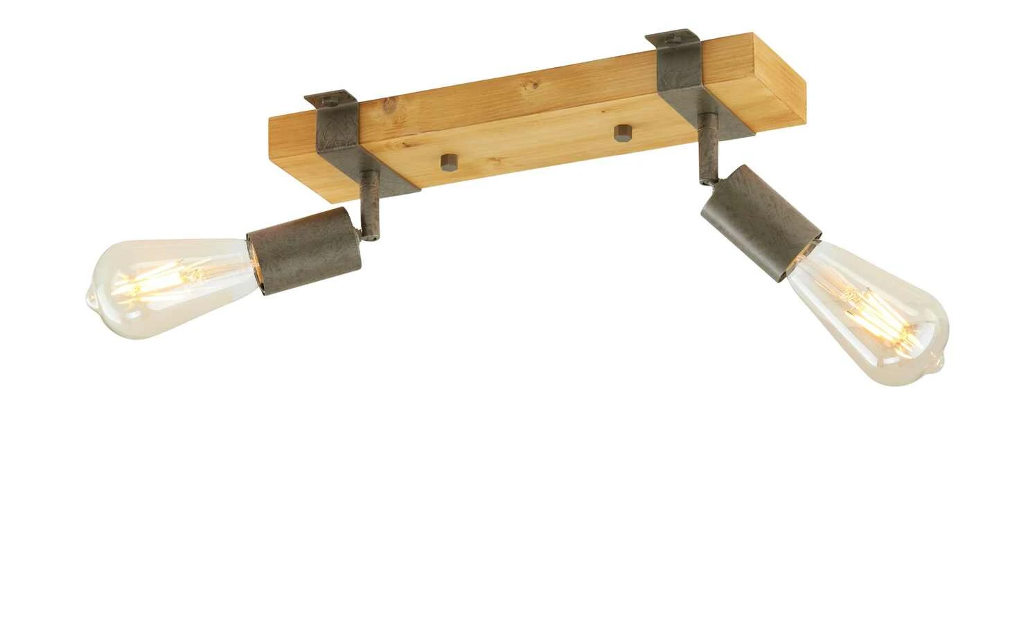 Paul Neuhaus Deckenstrahler, 2-flammig, Kiefernholz/Metall 4 Paul Neuhaus Deckenstrahler, 2-flammig, Kiefernholz/Metall – Bild 4