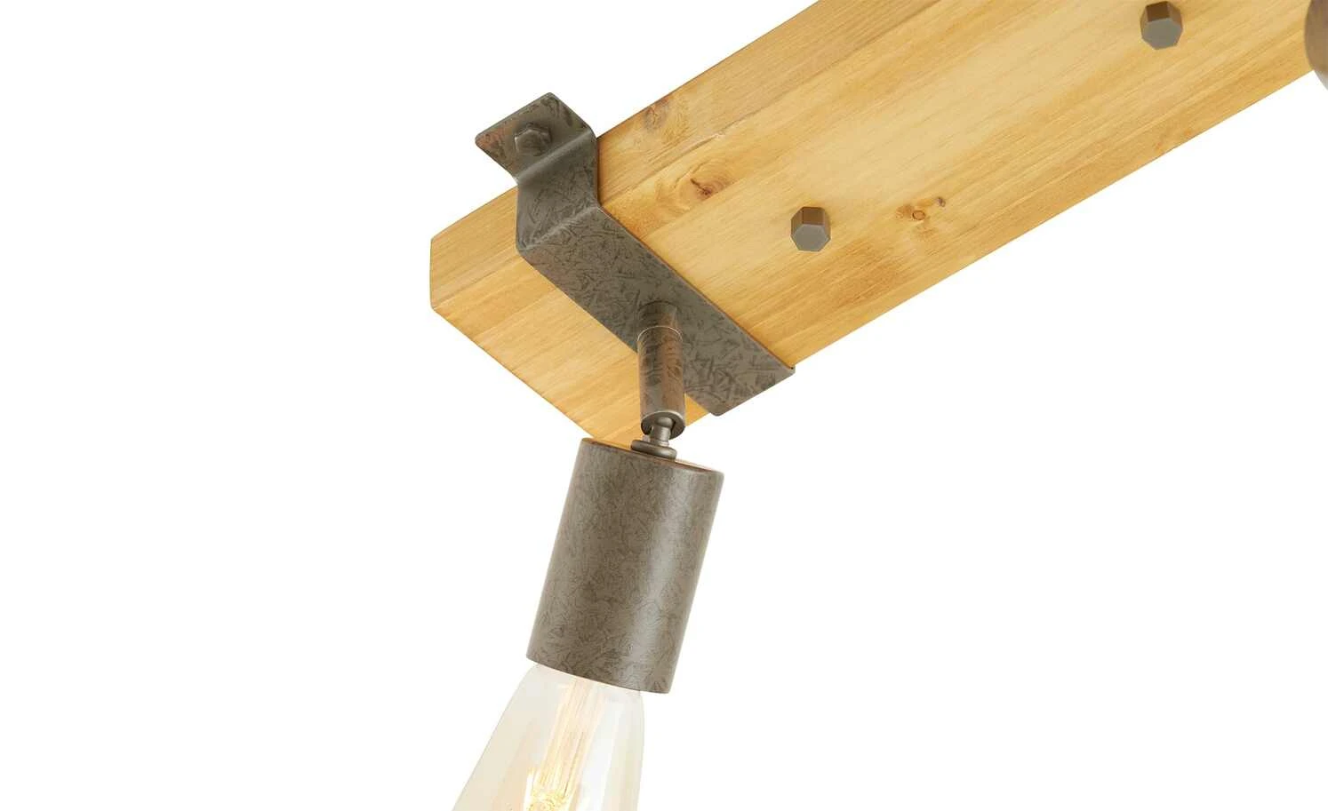 Paul Neuhaus Deckenstrahler, 2-flammig, Kiefernholz/Metall 5 Paul Neuhaus Deckenstrahler, 2-flammig, Kiefernholz/Metall – Bild 5