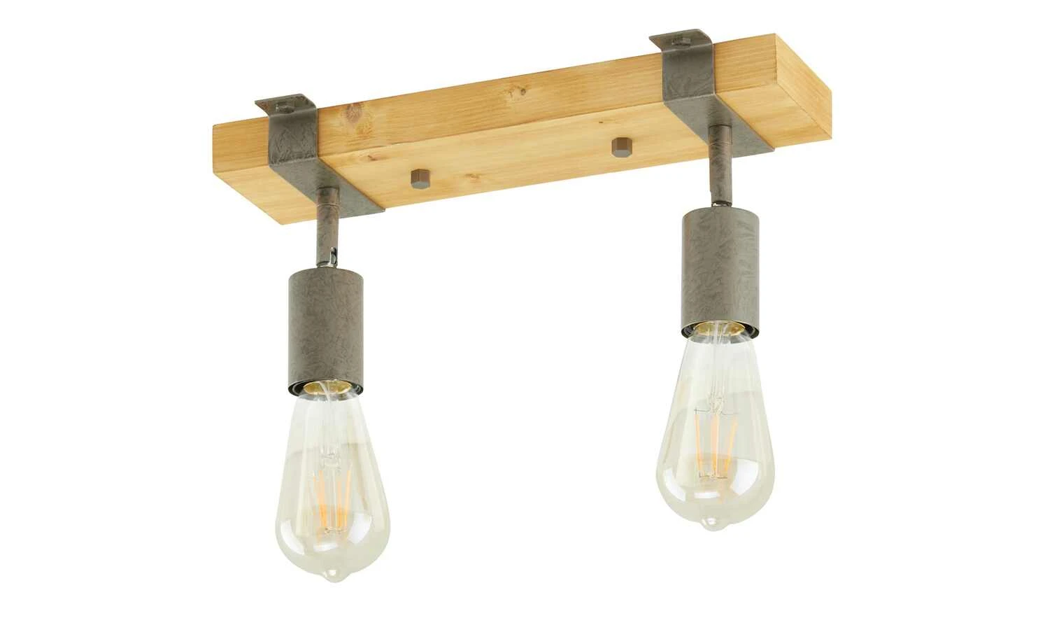 Paul Neuhaus Deckenstrahler, 2-flammig, Kiefernholz/Metall 6 Paul Neuhaus Deckenstrahler, 2-flammig, Kiefernholz/Metall – Bild 6