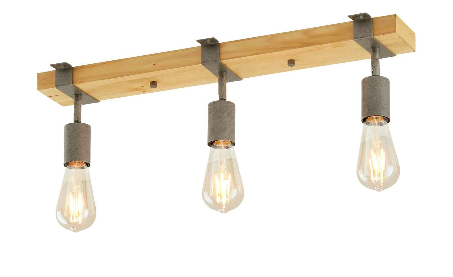 Paul Neuhaus Deckenstrahler, 3-flammig, Kiefernholz/Metall 3 Paul Neuhaus Deckenstrahler, 3-flammig, Kiefernholz/Metall – Bild 3