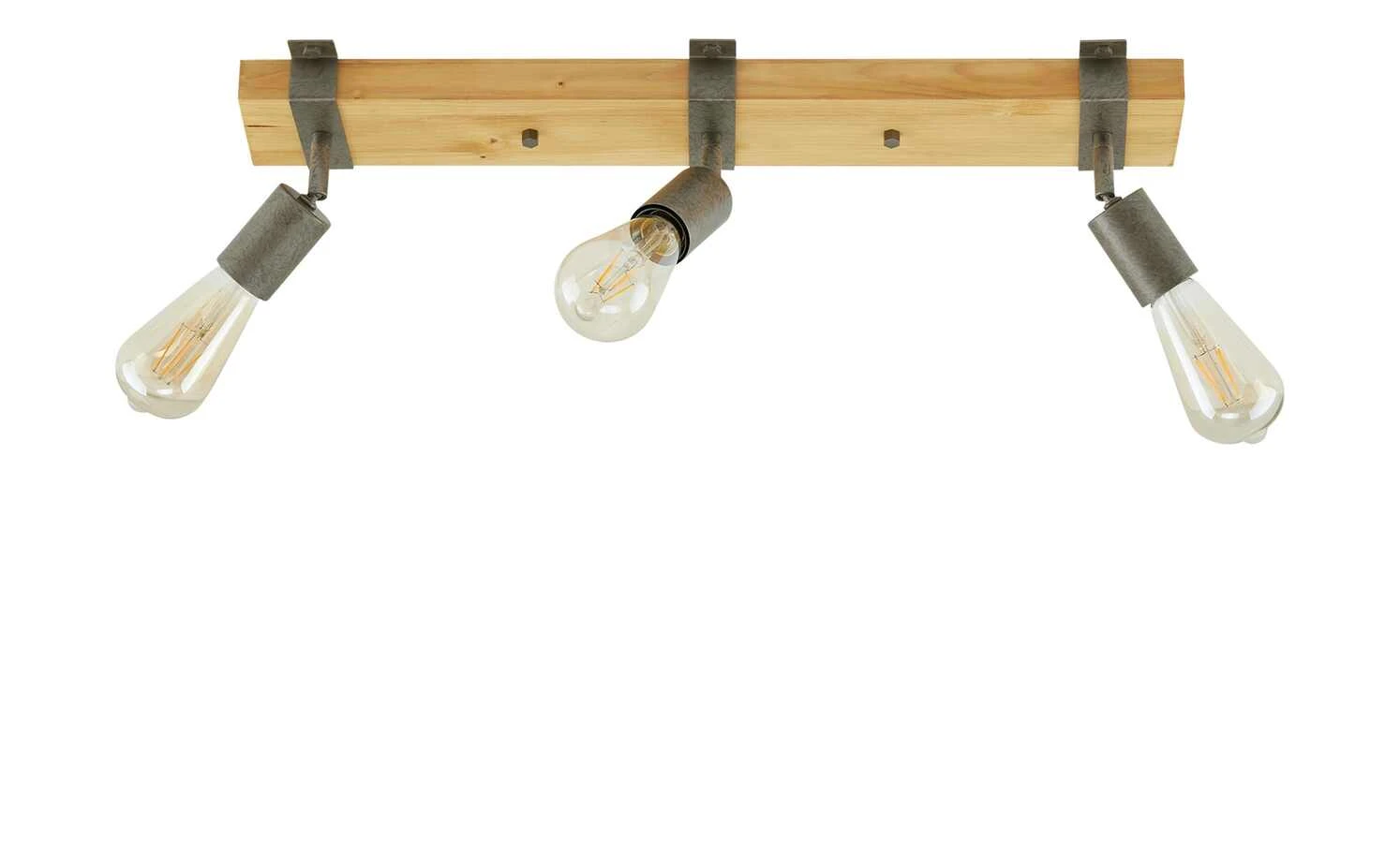 Paul Neuhaus Deckenstrahler, 3-flammig, Kiefernholz/Metall 2 Paul Neuhaus Deckenstrahler, 3-flammig, Kiefernholz/Metall – Bild 2