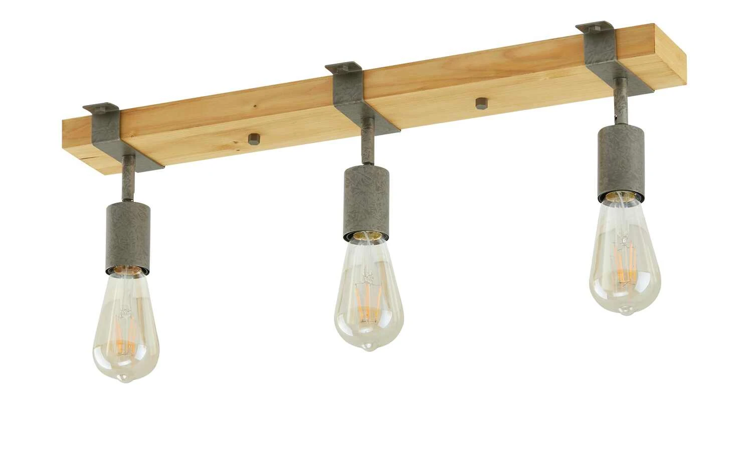 Paul Neuhaus Deckenstrahler, 3-flammig, Kiefernholz/Metall 6 Paul Neuhaus Deckenstrahler, 3-flammig, Kiefernholz/Metall – Bild 6