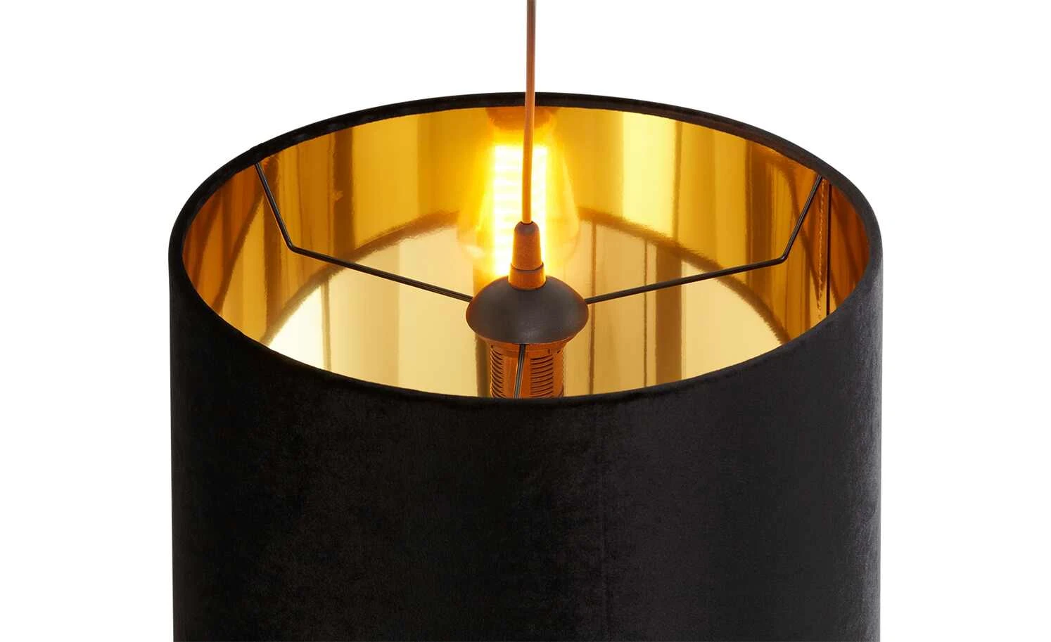 Pendelleuchte, 1-flammig, Samt schwarz 4 Pendelleuchte, 1-flammig, Samt schwarz – Bild 4