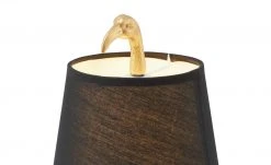 Trio Tischleuchte, 1-flammig `Flamingo`schwarz/goldfarbig -Innenleuchten Verkaufsladen 11687576 5 202201131238