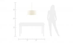 Pendelleuchte, 1-flammig, Stoff weiß -Innenleuchten Verkaufsladen 11687579 7 202203072251