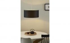 Pendelleuchte, 1-flammig, Stoff schwarz