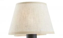 Kronleuchter, 5-flammig, schwarz mit Leinenschirmen -Innenleuchten Verkaufsladen 11687787 4 202206231234