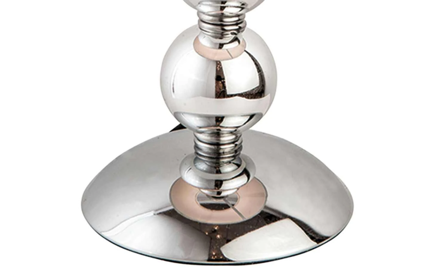 Tischleuchte, 1-flammig, chrom mit Stoffschirm 2 Tischleuchte, 1-flammig, chrom mit Stoffschirm – Bild 2