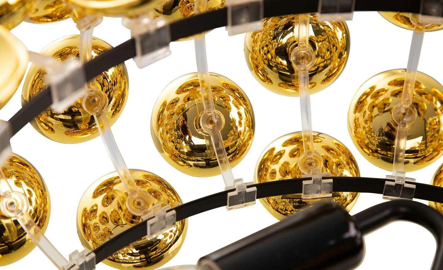 Deckenleuchte, 3-flammig, goldfarben/schwarz 2 Deckenleuchte, 3-flammig, goldfarben/schwarz – Bild 2