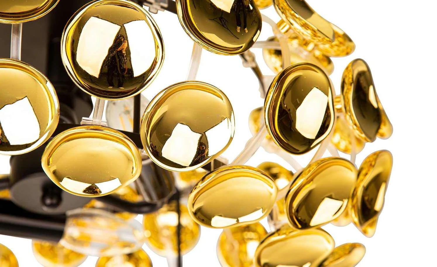 Deckenleuchte, 3-flammig, goldfarben/schwarz 3 Deckenleuchte, 3-flammig, goldfarben/schwarz – Bild 3