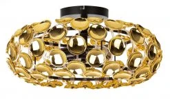 Deckenleuchte, 3-flammig, goldfarben/schwarz