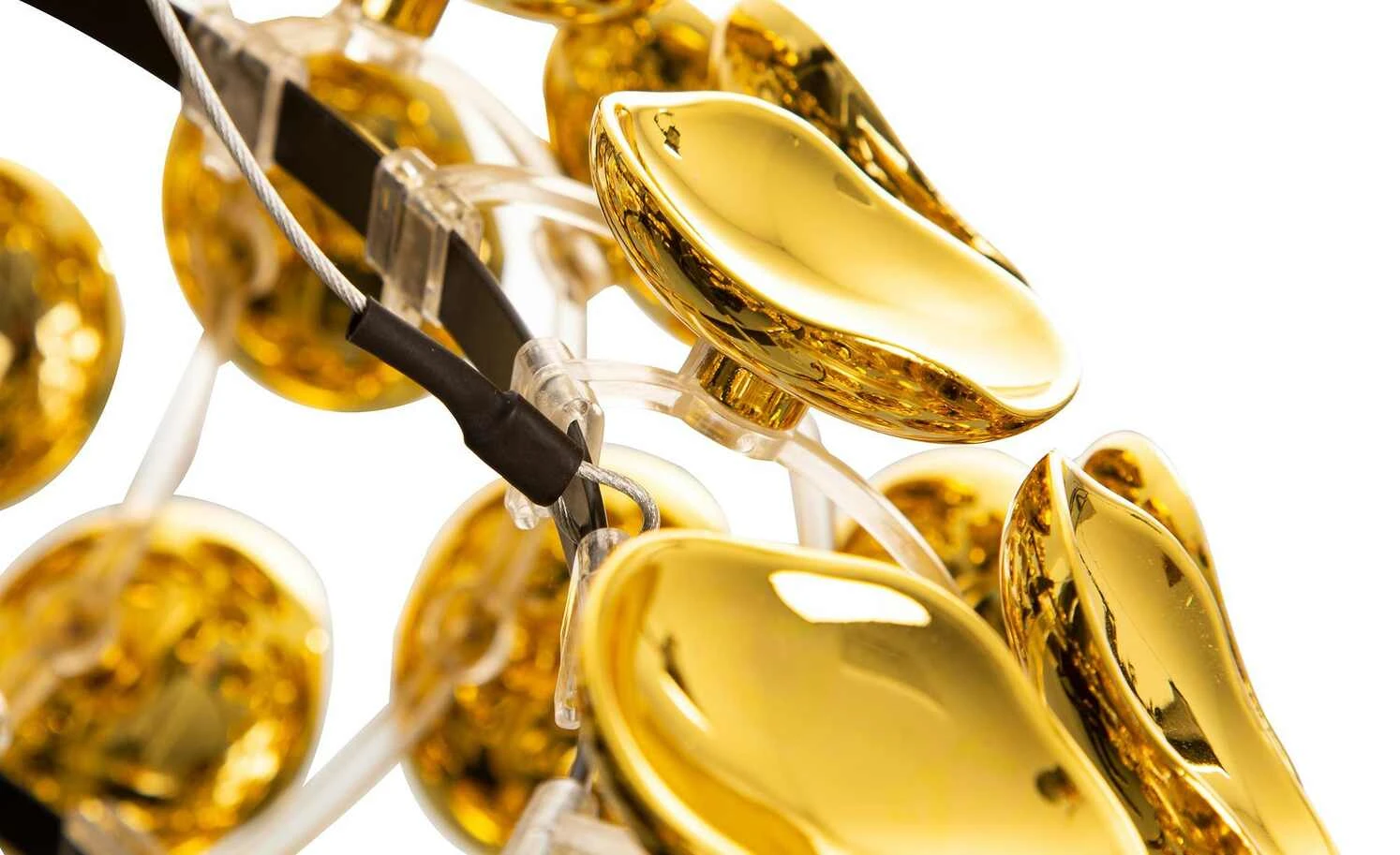 Deckenleuchte, 3-flammig, goldfarben/schwarz 4 Deckenleuchte, 3-flammig, goldfarben/schwarz – Bild 4