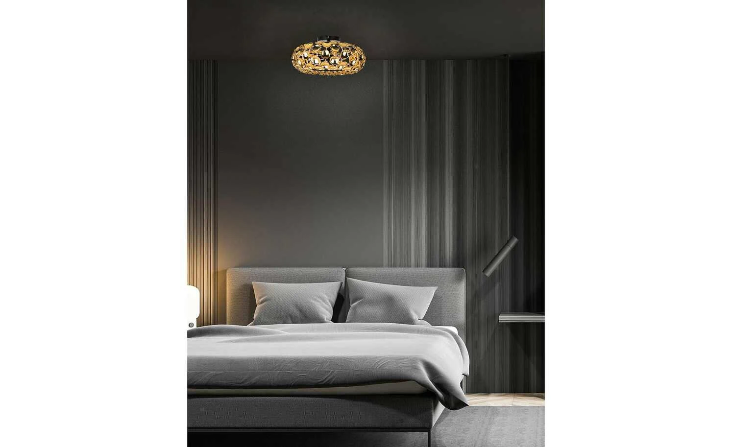 Deckenleuchte, 3-flammig, goldfarben/schwarz 5 Deckenleuchte, 3-flammig, goldfarben/schwarz – Bild 5