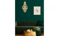 Kronleuchter, 1-flammig, goldfarbener Behang -Innenleuchten Verkaufsladen 11687933 3 202204122233