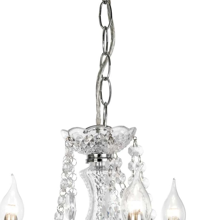 Kronleuchter, 5-flammig, chromfarben 3 Kronleuchter, 5-flammig, chromfarben – Bild 3