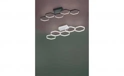 Trio LED-Deckenleuchte, 4-flammig, grau