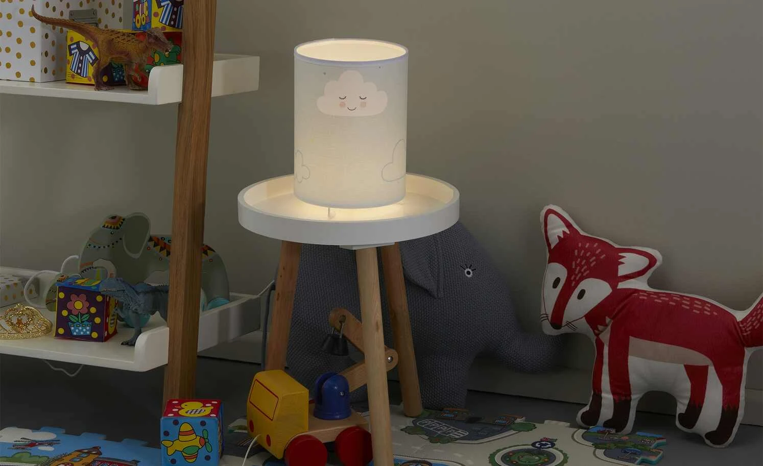 Uups Tischleuchte Süße Wolken | Weiß / Blau 1 Uups Tischleuchte Süße Wolken | Weiß / Blau