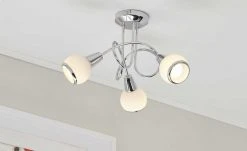 Deckenleuchte, 3-flammig, chrom `Knoten`