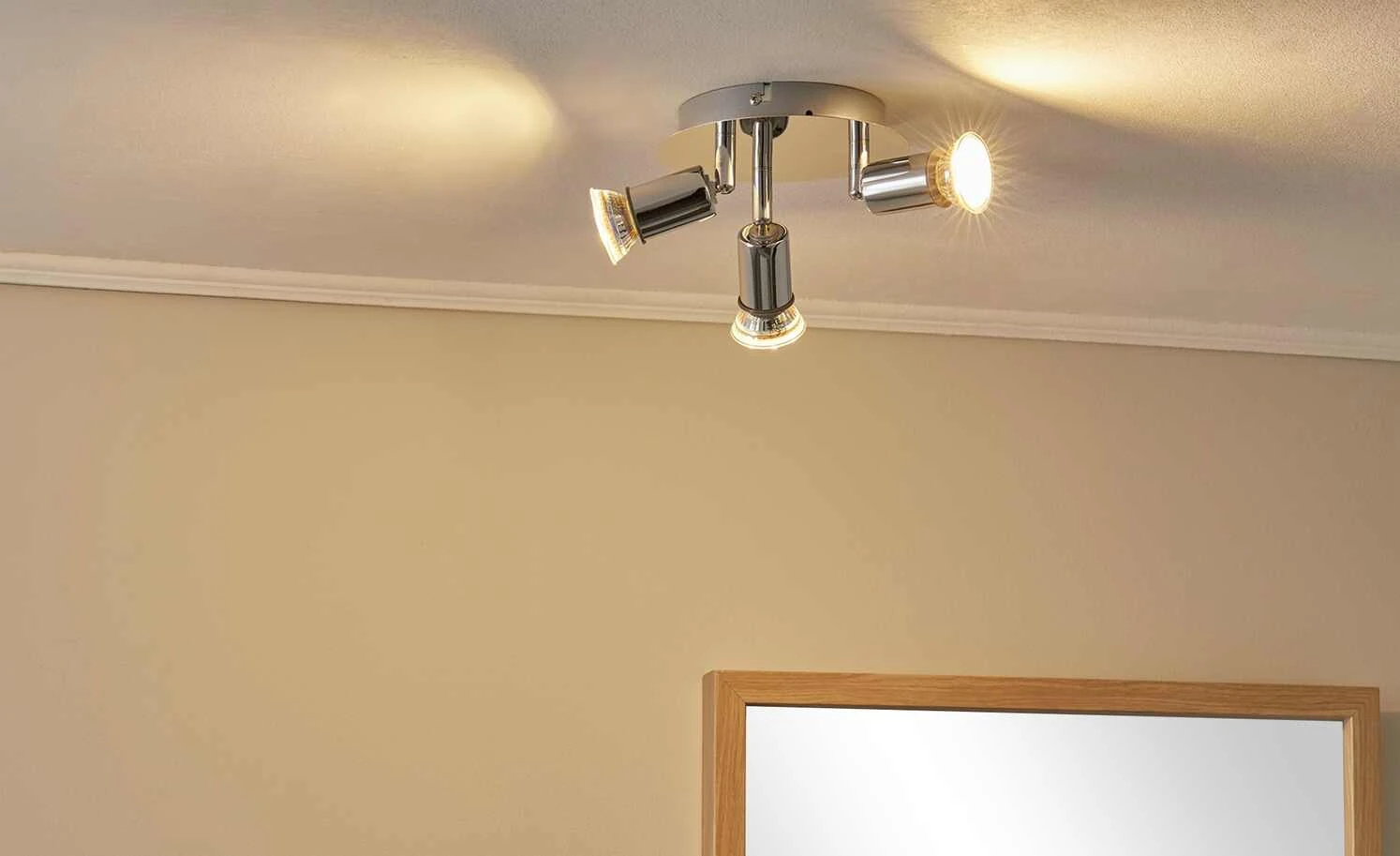 LED-Bad-Deckenspot, 3-flammig, chrom 1 LED-Bad-Deckenspot, 3-flammig, chrom