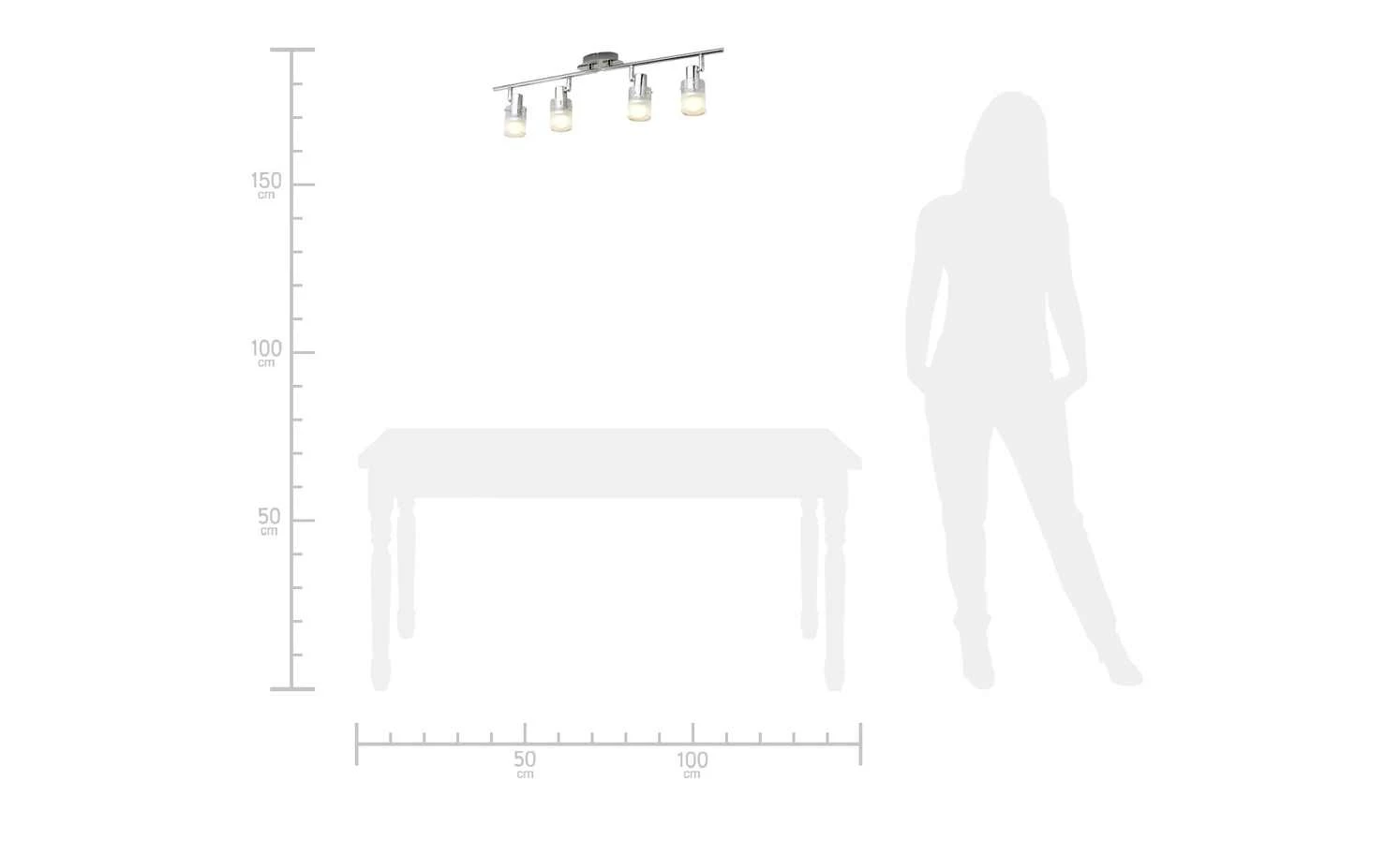 KHG LED- Deckenstrahler, 4-flammig mit Glas 6 KHG LED- Deckenstrahler, 4-flammig mit Glas – Bild 6