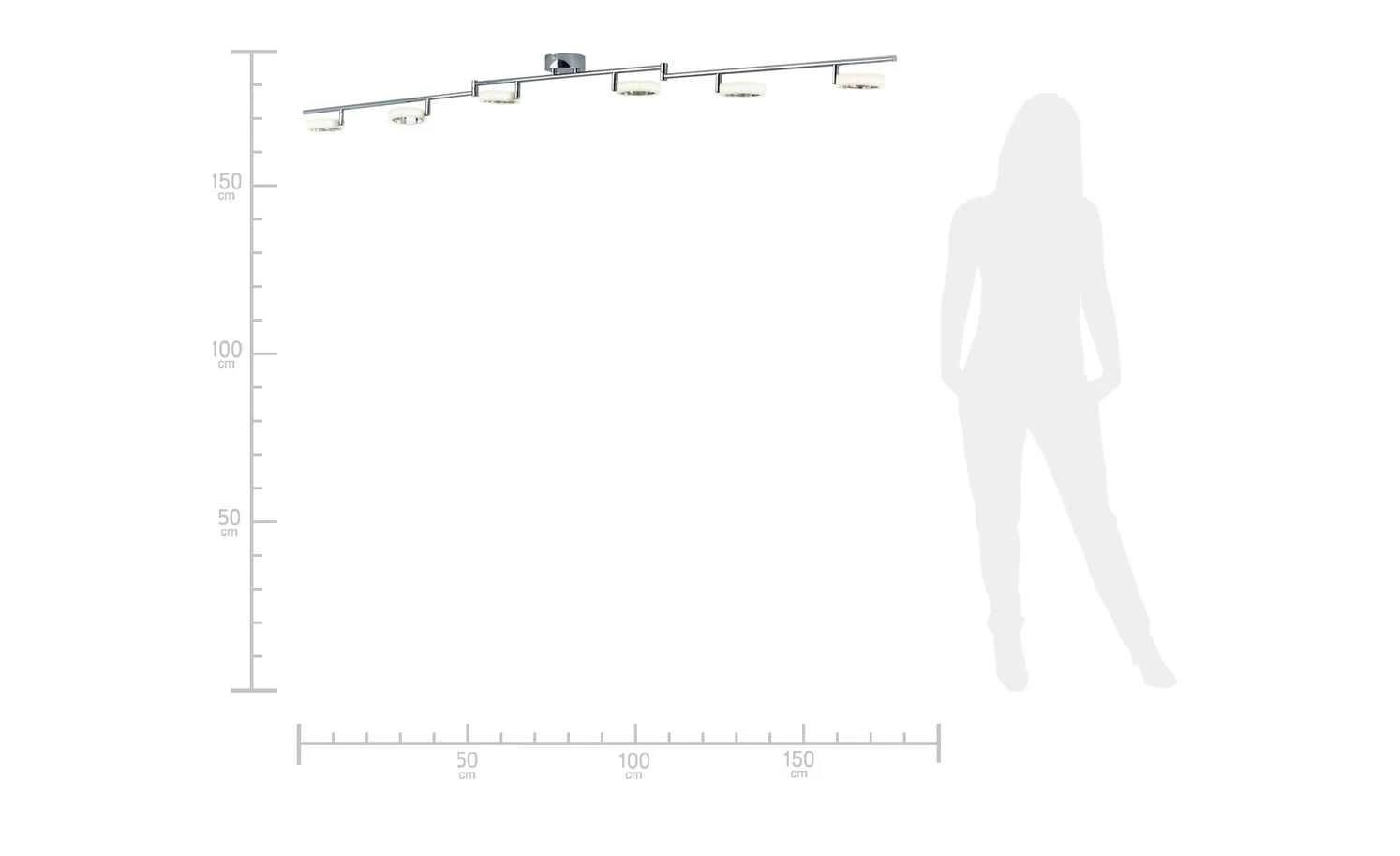 KHG LED-Deckenstrahler, 6-flammig mit Acrylringen 8 KHG LED-Deckenstrahler, 6-flammig mit Acrylringen – Bild 8