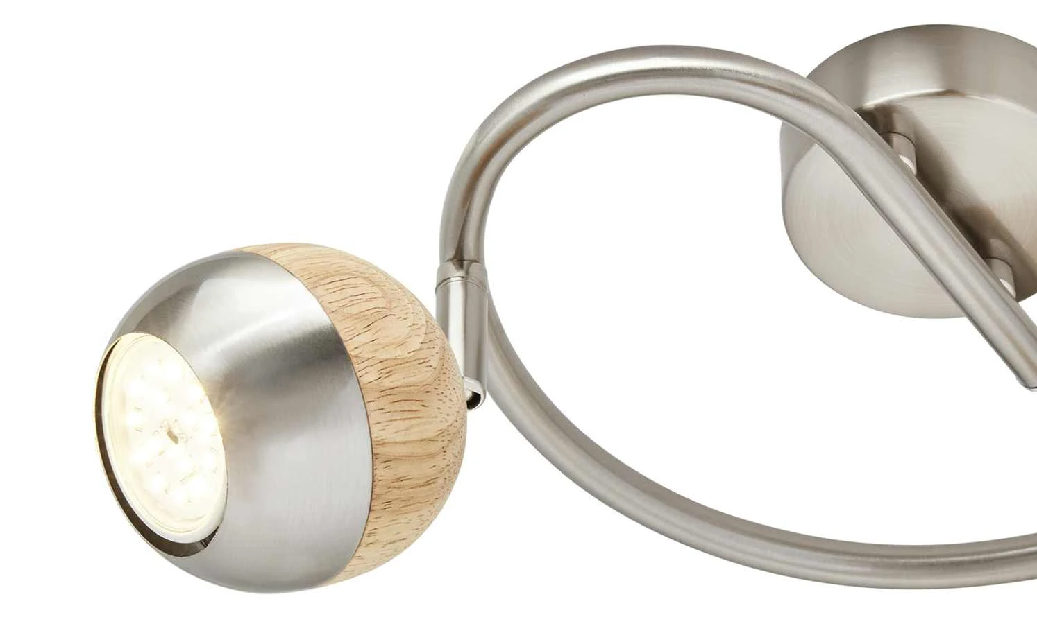 KHG LED-Spot, 3-flammig mit Holz 4 KHG LED-Spot, 3-flammig mit Holz – Bild 4