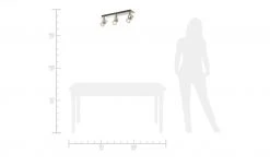 KHG Spot, 3-flammig, Nickel matt -Innenleuchten Verkaufsladen 664069 3 202002212233