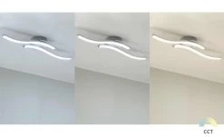 KHG LED-Deckenleuchte, 2-flammig, alufarben