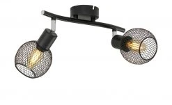 Deckenstrahler, 2-flammig, Drahtschirm schwarz 8 Deckenstrahler, 2-flammig, Drahtschirm schwarz -Innenleuchten Verkaufsladen 665206 4 202101292237