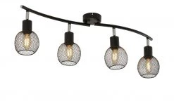 Deckenstrahler, 4-flammig, Drahtschirm schwarz 8 Deckenstrahler, 4-flammig, Drahtschirm schwarz -Innenleuchten Verkaufsladen 665207 1 202007080953