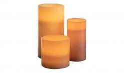 LED-Echtwachs-Kerzen 3er-Set, apricot -Innenleuchten Verkaufsladen 665442 6 202201191242