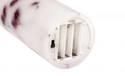 LED-Echtwachs-Kerzen 2er-Set, weiß mit Blumen -Innenleuchten Verkaufsladen 665443 7 202201191242