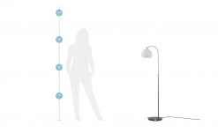 Fischer-Honsel Stehlampe mit gebogenem, verstellbarem Arm | Nickel matt -Innenleuchten Verkaufsladen 678180 10 202002262236