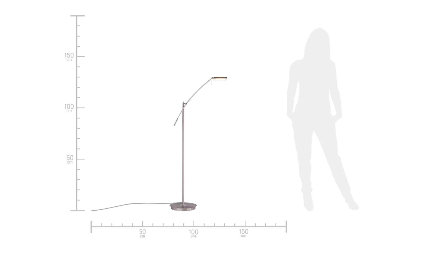 Trio LED-Leseleuchte nickel matt schwenkbar 5 Trio LED-Leseleuchte nickel matt schwenkbar – Bild 5