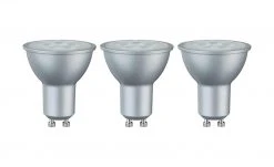 LED 3-er Pack GU10/ 6,5W, silber