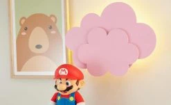 LED-Wandleuchte, Rosa Wolke